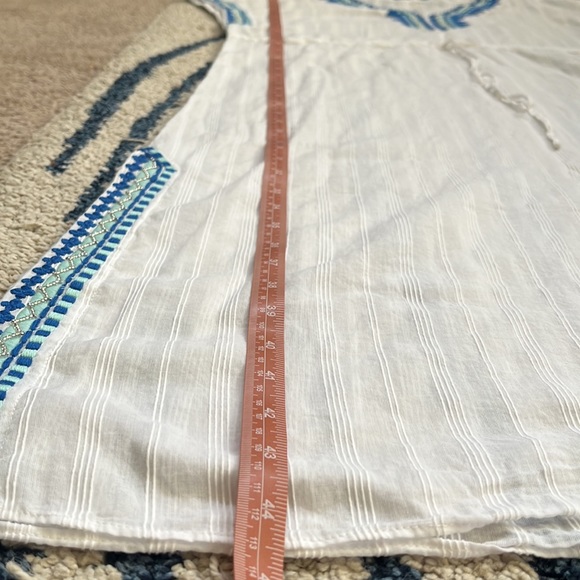 Vineyard vine Embroidered Striped Cotton Maxi Cover-Up Size L - Picture 8 of 10